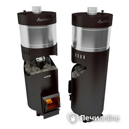 Дровяная банная печь GrillD Aurora 160A Trio short black в Краснодаре