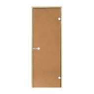 Дверь для бани Harvia Стеклянная дверь для сауны 7/19 коробка сосна бронза  D71901М